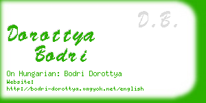 dorottya bodri business card